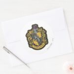 Harry Potter Hufflepuff Crest Patch Classic Round Sticker