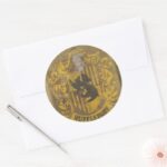Harry Potter Hufflepuff Crest Spray Paint Classic Round Sticker