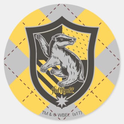 Harry Potter Hufflepuff House Pride Crest Classic Round Sticker