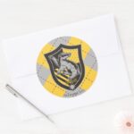 Harry Potter Hufflepuff House Pride Crest Classic Round Sticker