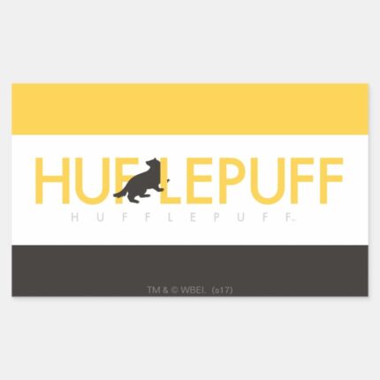 Harry Potter Hufflepuff House Pride Logo Rectangular Sticker
