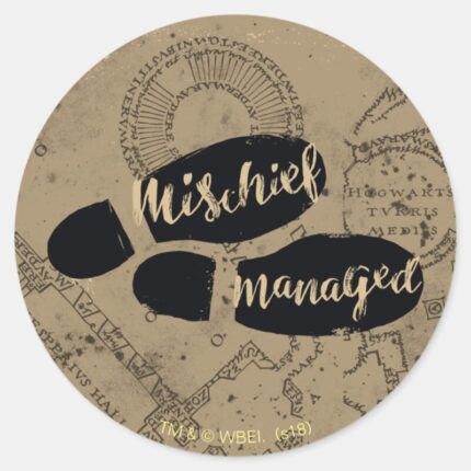 Harry Potter MISCHIEF MANAGED™ Map Footprints Classic Round Sticker