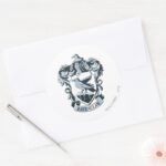 Harry Potter Modern Ravenclaw Crest Classic Round Sticker