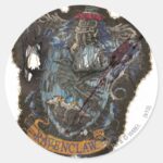 Harry Potter Ravenclaw Crest Destroyed Classic Round Sticker