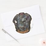 Harry Potter Ravenclaw Crest Destroyed Classic Round Sticker