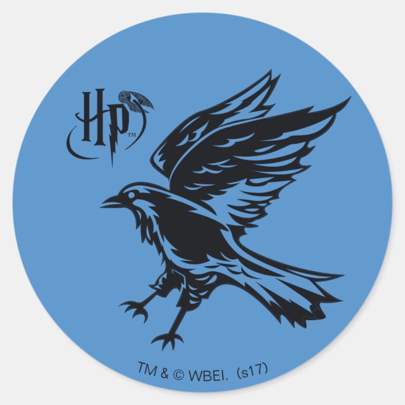 Harry Potter Ravenclaw Eagle Icon Classic Round Sticker Harry Potter Ravenclaw Eagle Icon Classic Round Sticker