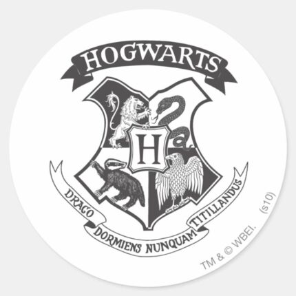 Harry Potter Retro Hogwarts Crest Classic Round Sticker