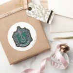 Harry Potter Retro Mighty Slytherin Crest Classic Round Sticker
