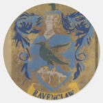 Harry Potter Rustic Ravenclaw Painting Classic Round Sticker