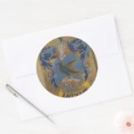 Harry Potter Rustic Ravenclaw Painting Classic Round Sticker