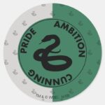 Harry Potter SLYTHERIN™ House Traits Graphic Classic Round Sticker