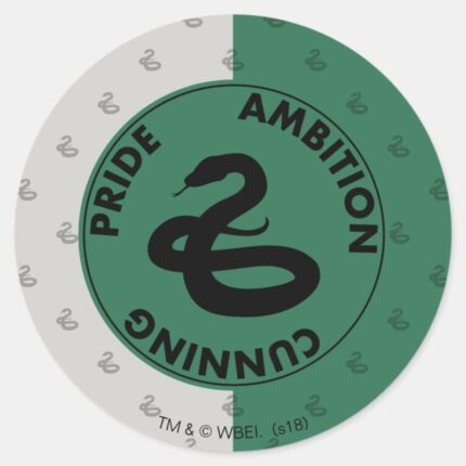 Harry Potter SLYTHERIN™ House Traits Graphic Classic Round Sticker