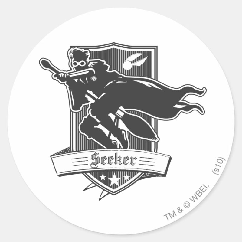 Harry Potter Seeker Badge Classic Round Sticker Harry Potter Seeker Badge Classic Round Sticker