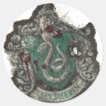 Harry Potter Slytherin Crest Vintage Classic Round Sticker