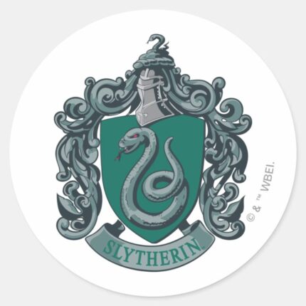 Harry Potter Slytherin Crest Green Classic Round Sticker