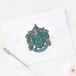 Harry Potter Slytherin Crest Green Classic Round Sticker