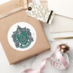 Harry Potter Slytherin Crest Green Classic Round Sticker