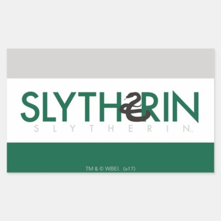 Harry Potter Slytherin House Pride Logo Rectangular Sticker
