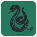 Harry Potter Slytherin Snake Icon Square Sticker