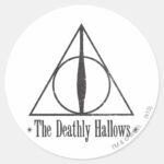 Harry Potter The Deathly Hallows Emblem Classic Round Sticker
