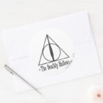Harry Potter The Deathly Hallows Emblem Classic Round Sticker