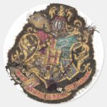 Harry Potter Vintage Hogwarts Crest Classic Round Sticker