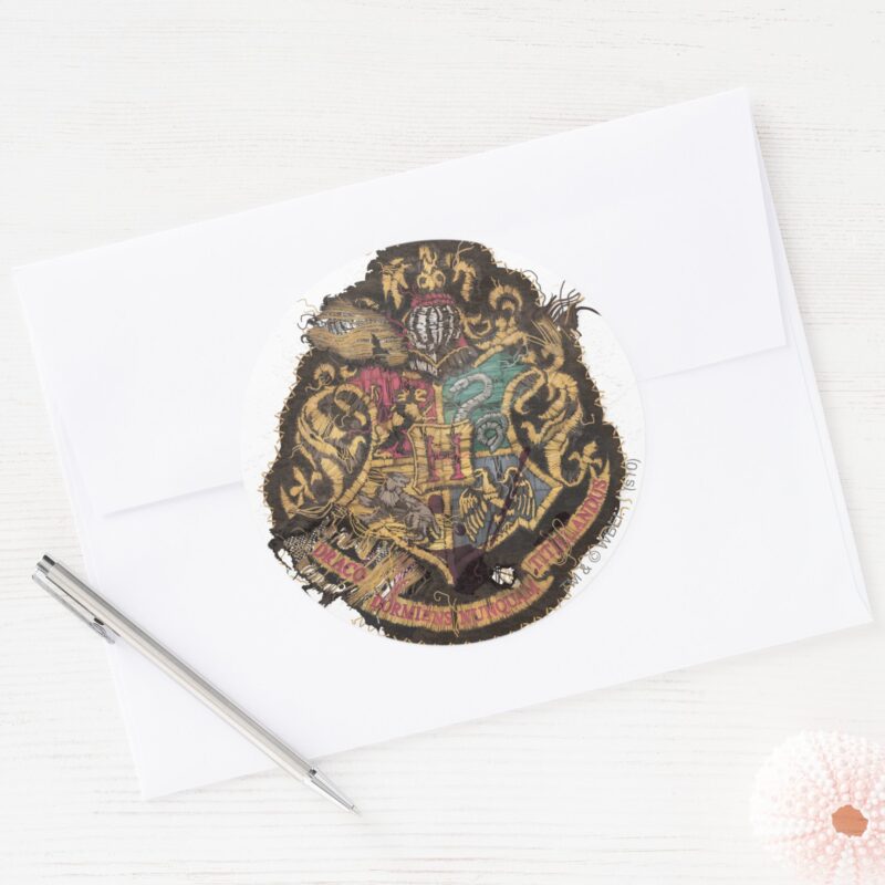 Harry Potter Vintage Hogwarts Crest Classic Round Sticker