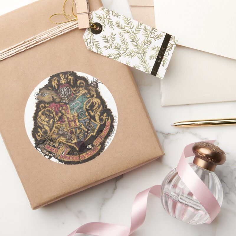 Harry Potter Vintage Hogwarts Crest Classic Round Sticker