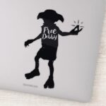 Harry Potter Free Dobby Silhouette Typography Sticker