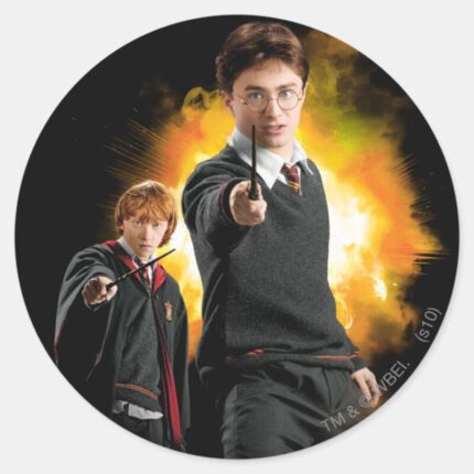 Harry Potter And Ron Weasely Classic Round Sticker