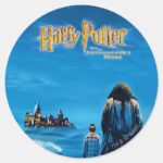 Harry And Hagrid International Movie Poster Classic Round Sticker