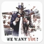 Harvey Dent We Want You Square Sticker