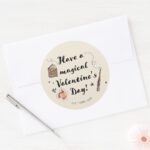 Have A Magical Valentines Day Classic Round Sticker