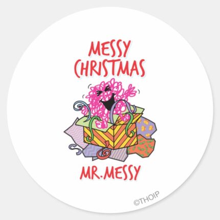 Have A Messy Christmas Classic Round Sticker