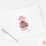 Have A Messy Christmas Classic Round Sticker