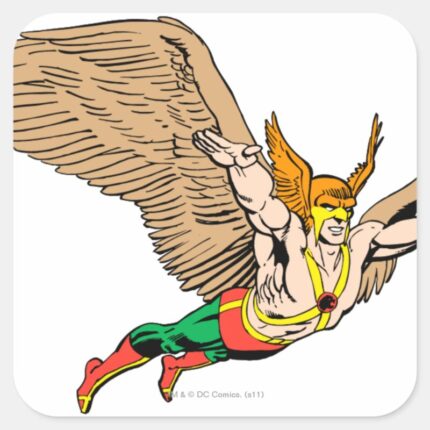 Hawkman Flies Square Sticker