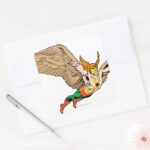 Hawkman Flies Square Sticker