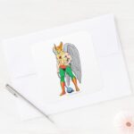 Hawkman Standing Pose Square Sticker