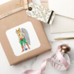 Hawkman Standing Pose Square Sticker