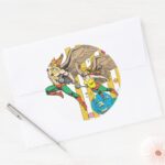 Hawkman Hawkwoman Classic Round Sticker