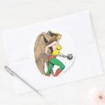 Hawkwoman Profile Classic Round Sticker