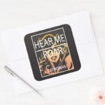 Hear Me Roar Square Sticker
