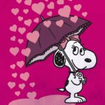 Heart Rain Peanuts Poster