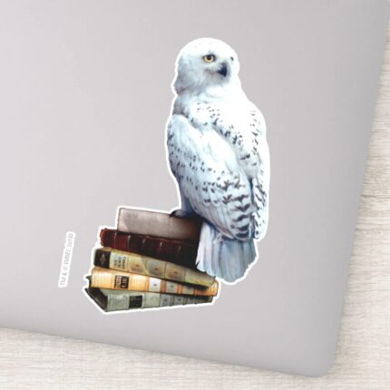 Hedwig On Books Sticker