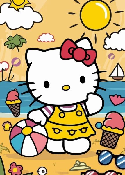 Hello Kitty at the Beach