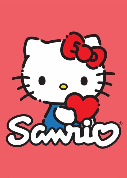 Hello Kitty with Heart on Pink