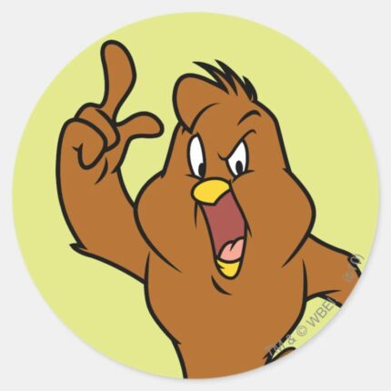 Henery Hawk Yelling Classic Round Sticker