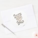 Here Comes Little Miss Trouble Classic Round Sticker