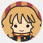 Hermione Granger Cartoon Character Art Classic Round Sticker