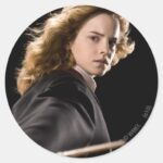 Hermione Granger Ready For Action Classic Round Sticker